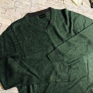 Geoffrey Beene Hunter Heather Double VNeck Sweater